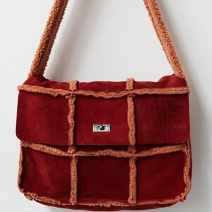 Nwt Free People Shearling Crossbody Bag